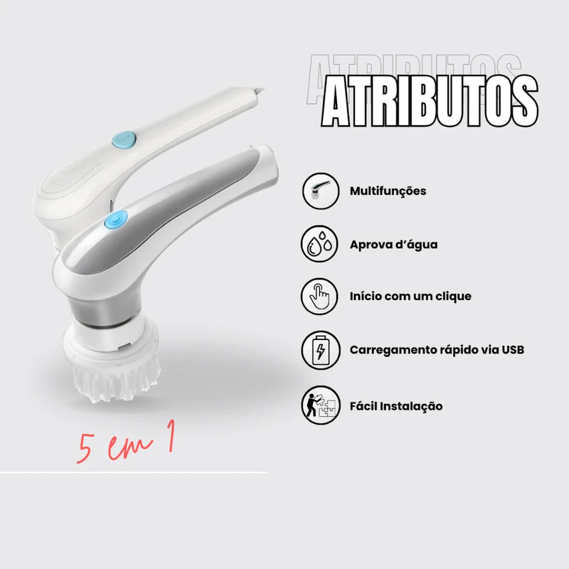 Escova de Limpeza Elétrica Rotativa, Recarregável, Multifunções, Eletrônica, Cozinha, Banheiro, Limpador de Janelas, 3 em 1   3.8   4 avaliações   ౹   16 vendidos cor: Branco