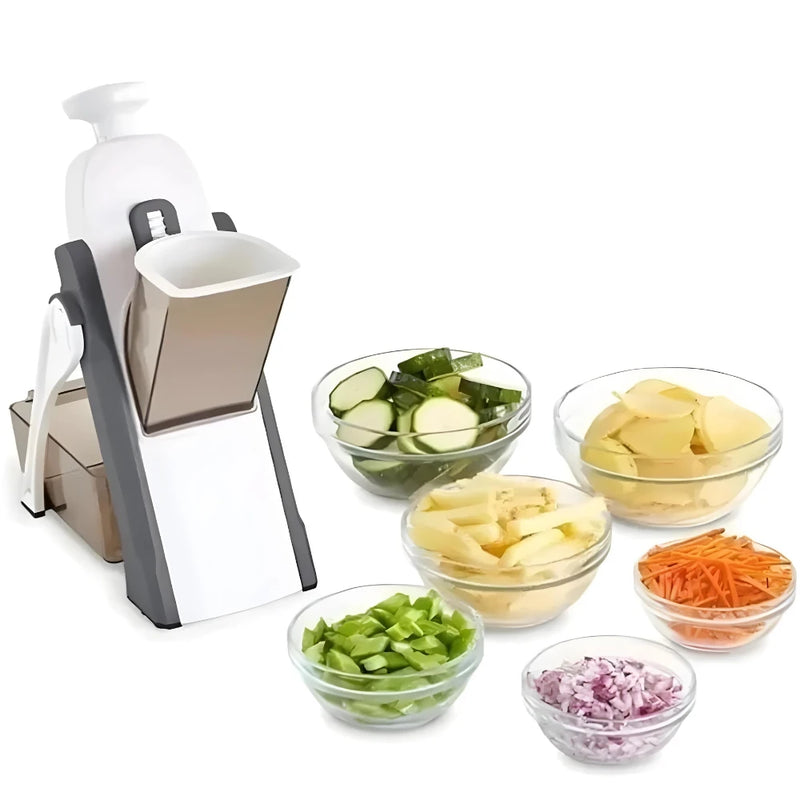 Multi Cortador Manual de Legumes e Verduras Fatiador 5 Funções Para Cortar Batata , Vegetais, Verduras e Frutas Inox                9 avaliações   ౹   273 vendidos