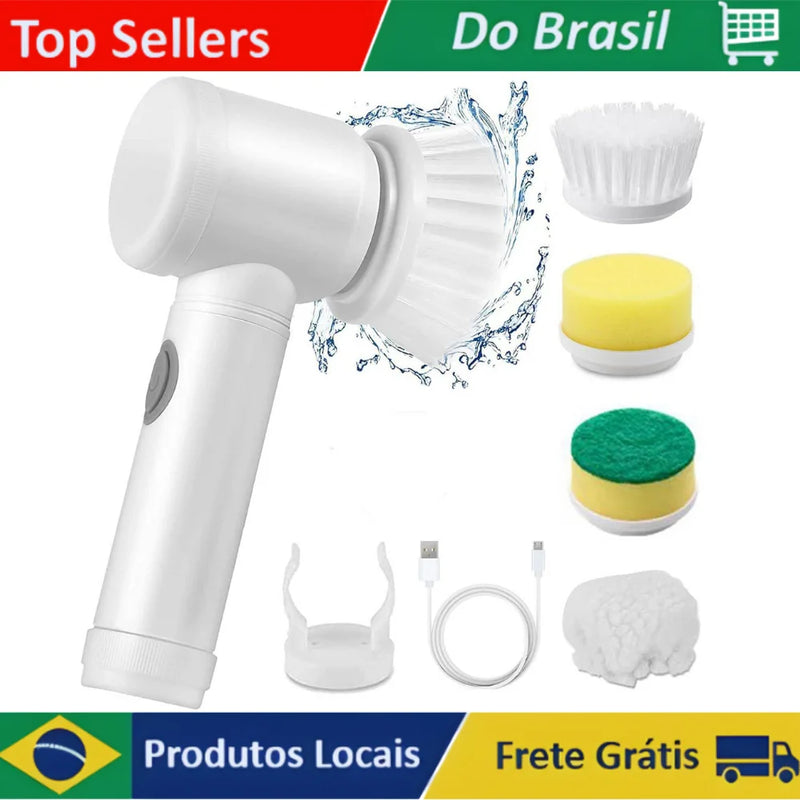 Escova Magic Brush de Limpeza Elétrica Giratória 3 em 1 USB - Prática e útil a para o dia a dia              81 avaliações   ౹   436 vendidos