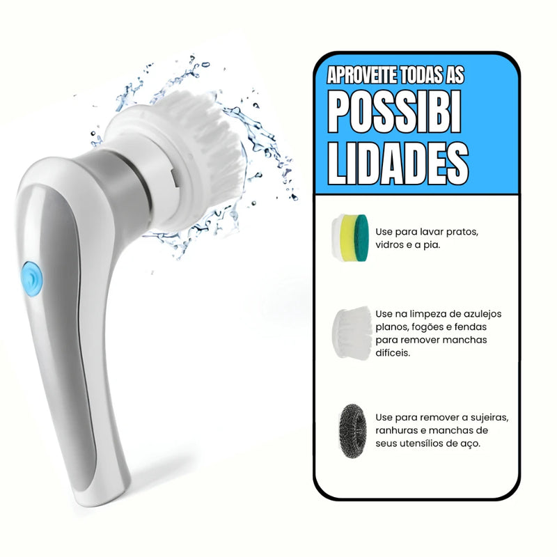 Escova de Limpeza Elétrica Rotativa, Recarregável, Multifunções, Eletrônica, Cozinha, Banheiro, Limpador de Janelas, 3 em 1   3.8   4 avaliações   ౹   16 vendidos cor: Branco
