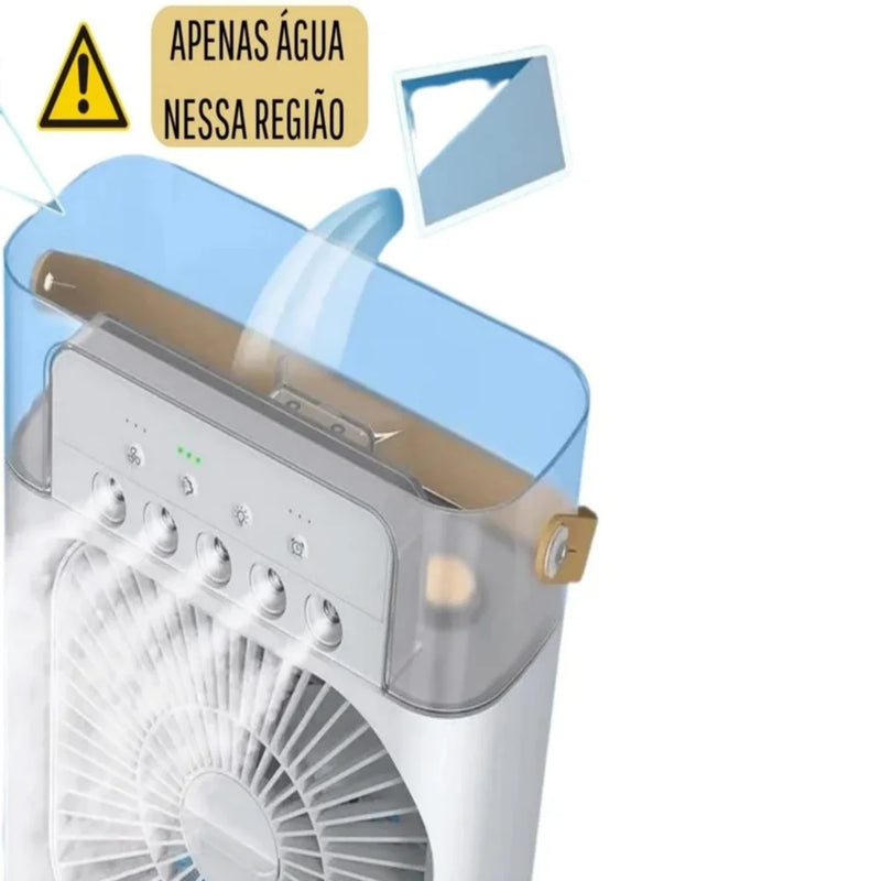 Mini Ar Ventilador Climatizador Umidificador Água Mini Ar Condicionado Led          23 avaliações   ౹   166 vendidos