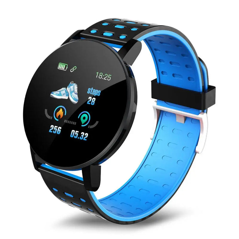 D18 119 Plus Smartwatch para Homens e Mulheres, Bluetooth, Pressão Arterial, Rastreador Esportivo, Smartband, iOS, Android