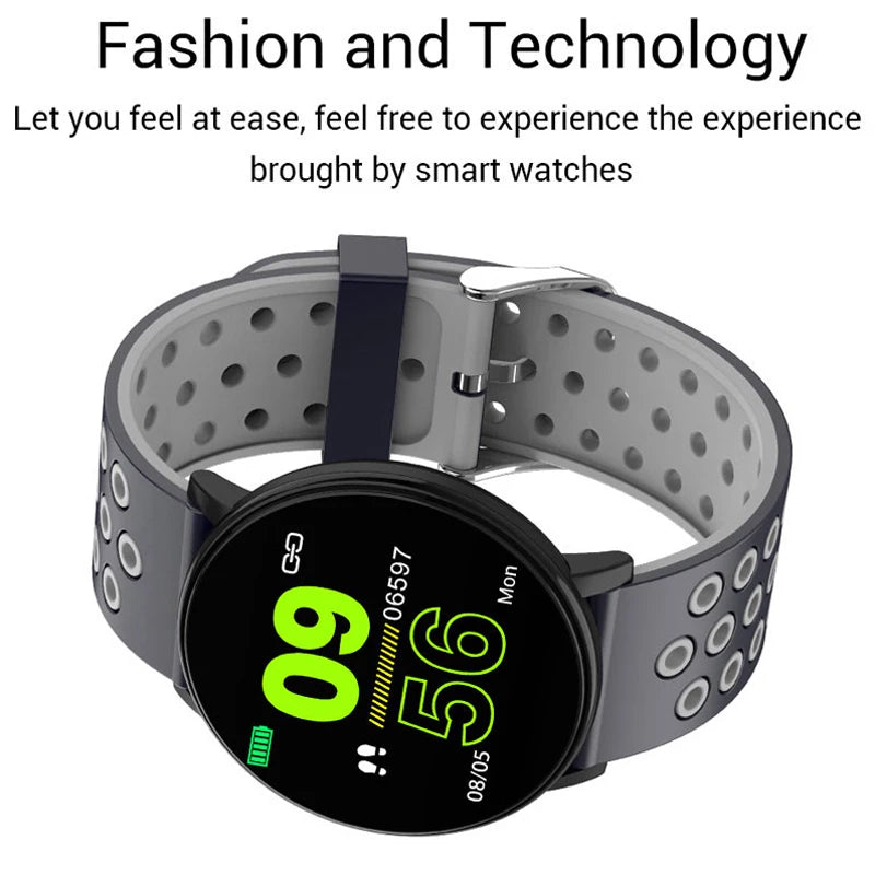 D18 119 Plus Smartwatch para Homens e Mulheres, Bluetooth, Pressão Arterial, Rastreador Esportivo, Smartband, iOS, Android