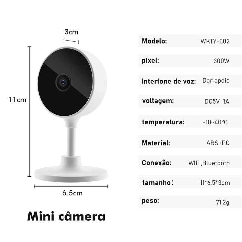 tuya，câmera de vigilância para casa，câmera segurança wi-fi，cameras vigilância wifi，monitor，baba eletrônica，visão noturna，webcam ,            43 avaliações   ౹   201 vendidos