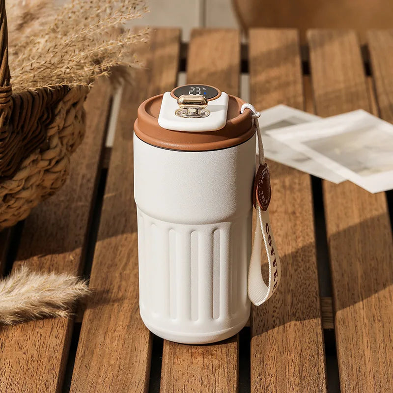Garrafa térmica inteligente de água digital led temperatura xícara de café 316 copo de vácuo de aço inoxidável copo de escritório caneca portátil de negócios   4.5   50 avaliações   ౹   258 vendidos