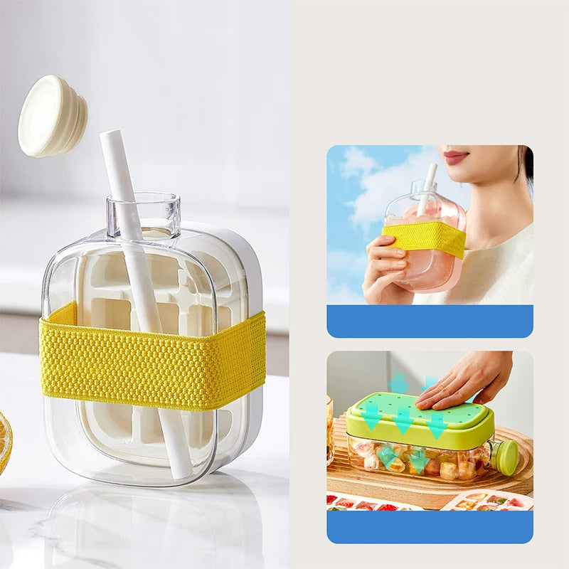 Máquina de gelo artesanal, molde de gelo em forma de gelo com tampa, bandeja de gelo sem derramamento para freezer, baldes de gelo, acessórios de cozinha   5.0   4 avaliações   ౹   32 vendidos