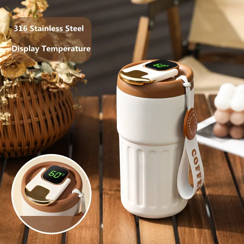 Garrafa térmica inteligente de água digital led temperatura xícara de café 316 copo de vácuo de aço inoxidável copo de escritório caneca portátil de negócios   4.5   50 avaliações   ౹   258 vendidos