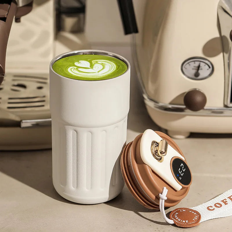 Garrafa térmica inteligente de água digital led temperatura xícara de café 316 copo de vácuo de aço inoxidável copo de escritório caneca portátil de negócios   4.5   50 avaliações   ౹   258 vendidos