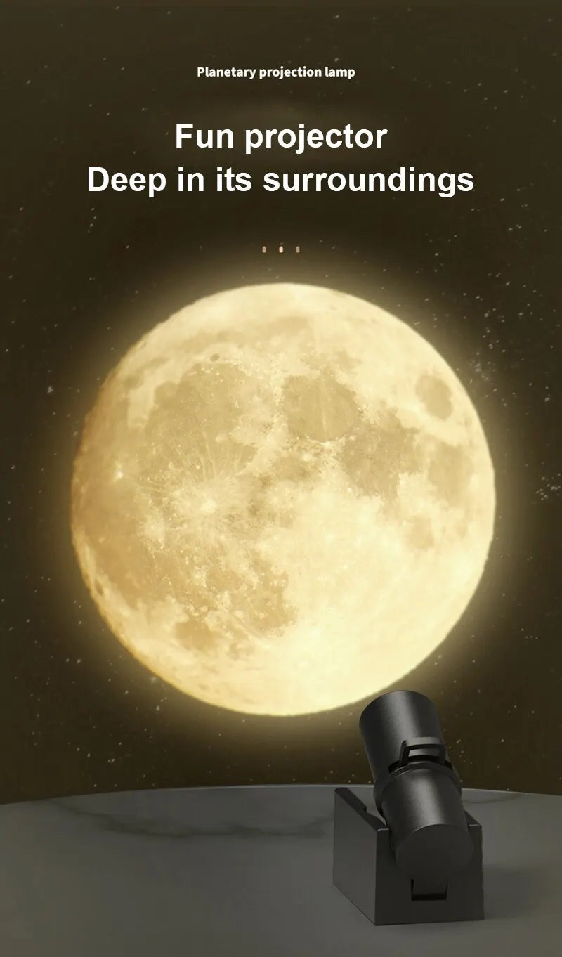 USB LED Luz Noturna Terra Lua Projetor Crianças Sono Planeta Projetor Fundo Atmosfera Decoração Kid Quarto Decoração   4.9   168 avaliações   ౹   700+ vendas