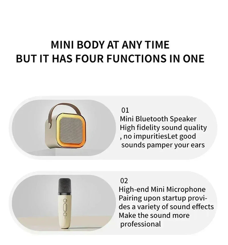 K12 bluetooth alto-falante portátil máquina de karaokê 5.3 sistema pa com 2 microfones sem fio casa família cantando presentes das crianças   5.0   7 avaliações   ౹   80 vendidos