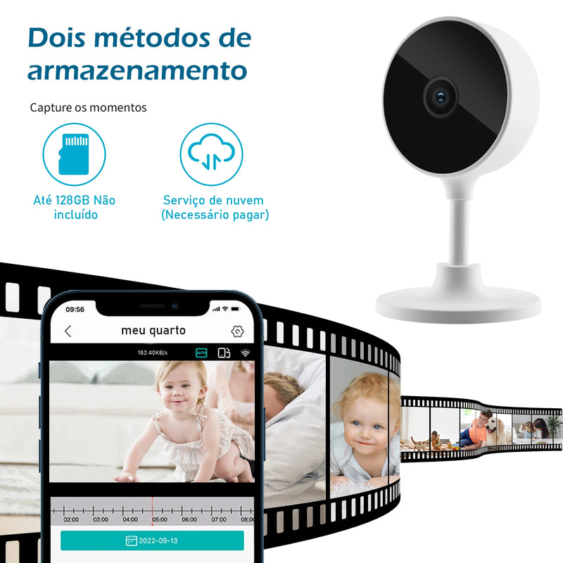 tuya，câmera de vigilância para casa，câmera segurança wi-fi，cameras vigilância wifi，monitor，baba eletrônica，visão noturna，webcam ,            43 avaliações   ౹   201 vendidos