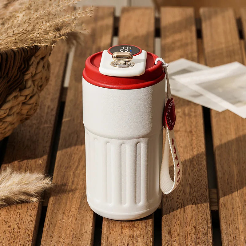 Garrafa térmica inteligente de água digital led temperatura xícara de café 316 copo de vácuo de aço inoxidável copo de escritório caneca portátil de negócios   4.5   50 avaliações   ౹   258 vendidos