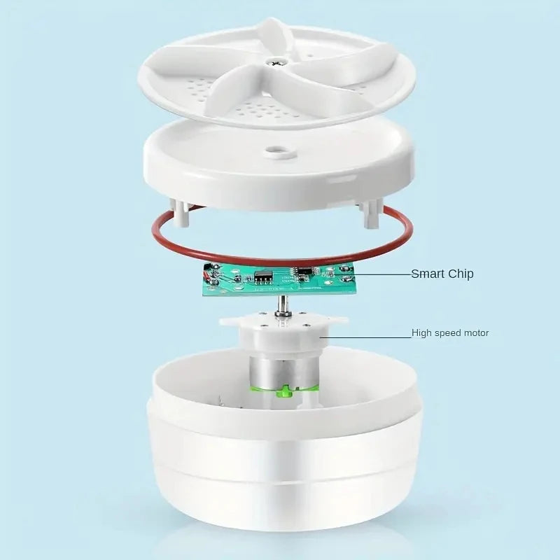 Mini lavadora ultra-sônica Turbo para roupas de bebê, lavadora portátil, alta potência, USB, roupa íntima, meias, negócios, viag   3.3   10 avaliações   ౹   33 vendidos