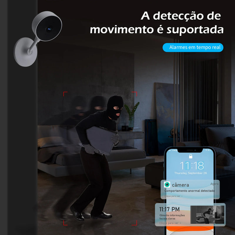 tuya，câmera de vigilância para casa，câmera segurança wi-fi，cameras vigilância wifi，monitor，baba eletrônica，visão noturna，webcam ,            43 avaliações   ౹   201 vendidos