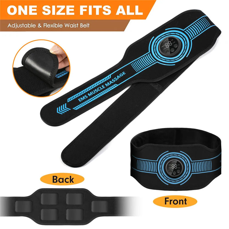 EMS Abdominal Toning Belt, Toner Estimulador Muscular, USB, Emagrecimento Corporal, Shaping, Cintura, Braço, Perna, Massagem, Perder Peso, Home Gym Fitness                           834 avaliações   ౹   5.000+ vendidos