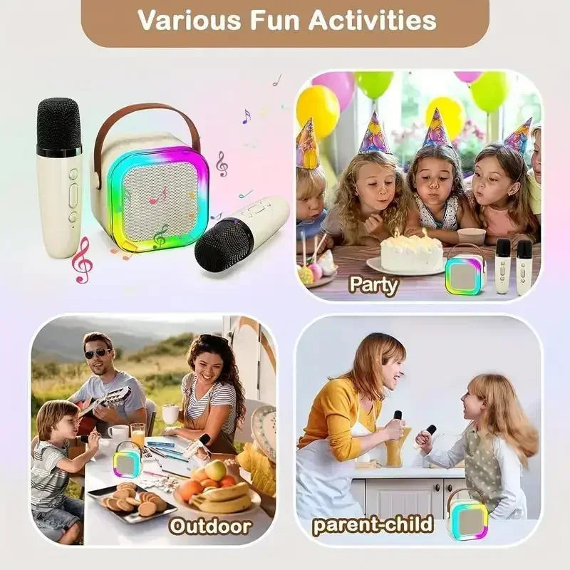 K12 bluetooth alto-falante portátil máquina de karaokê 5.3 sistema pa com 2 microfones sem fio casa família cantando presentes das crianças   5.0   7 avaliações   ౹   80 vendidos