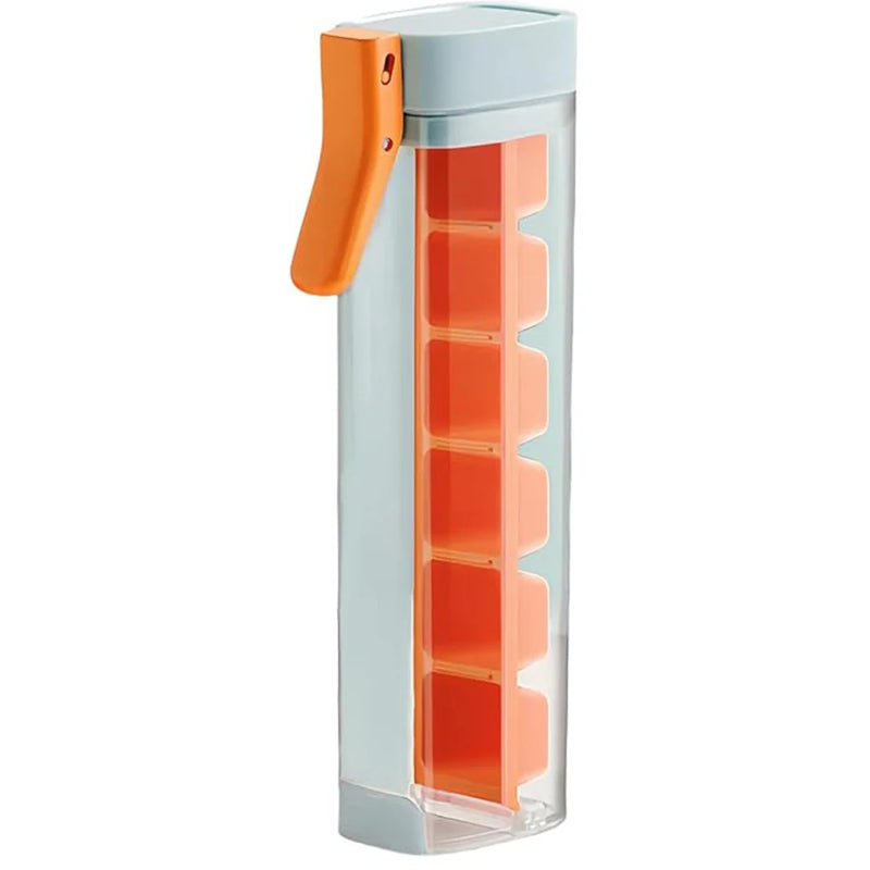 IMolde de cubo de gelo com prensa de uma mão, 6 grades, fabricante de gelo, caixa de plástico para fazer suco, beber uísque, coquetéis, ferramentas de bar byFree Life Store (4.9 | 5.000+ vendidos )