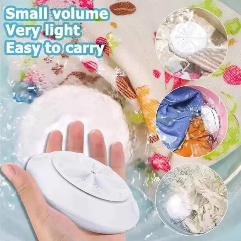 Mini lavadora ultra-sônica Turbo para roupas de bebê, lavadora portátil, alta potência, USB, roupa íntima, meias, negócios, viag   3.3   10 avaliações   ౹   33 vendidos