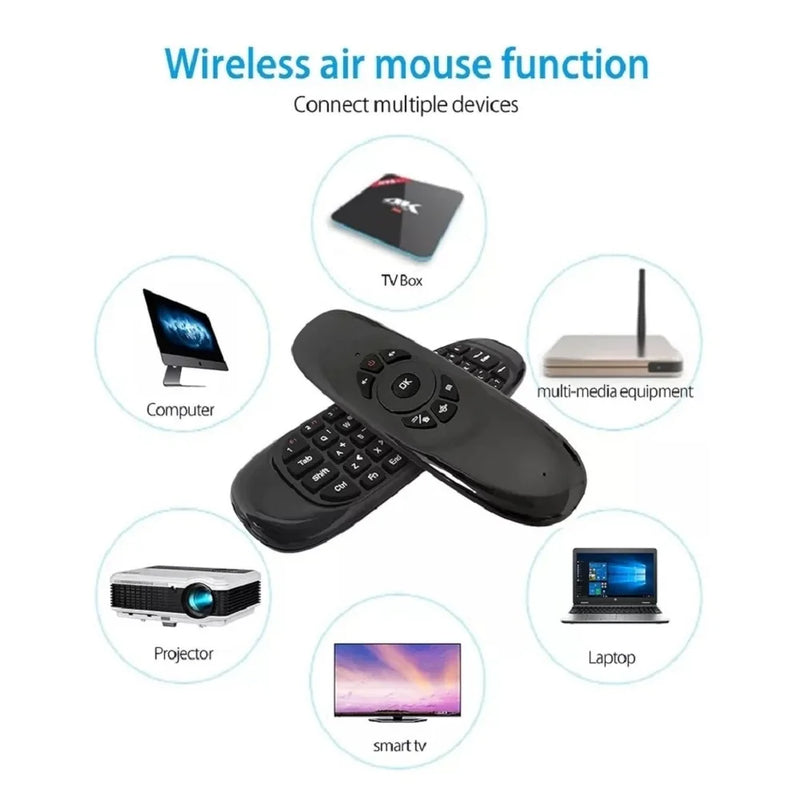 Controle Air Mouse Mini Keyboard Smart Tv, Vídeo Game Pc  Tv box                        4.7   3 avaliações   ౹  156 vendidos