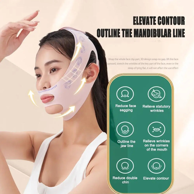 Emagrecimento Bandagem para Bochecha do queixo, modelador em V, lifting da linha V Máscara, Lifting facial, Anti Rugas Strap Band, Máscara de dormir, Beleza Saúde