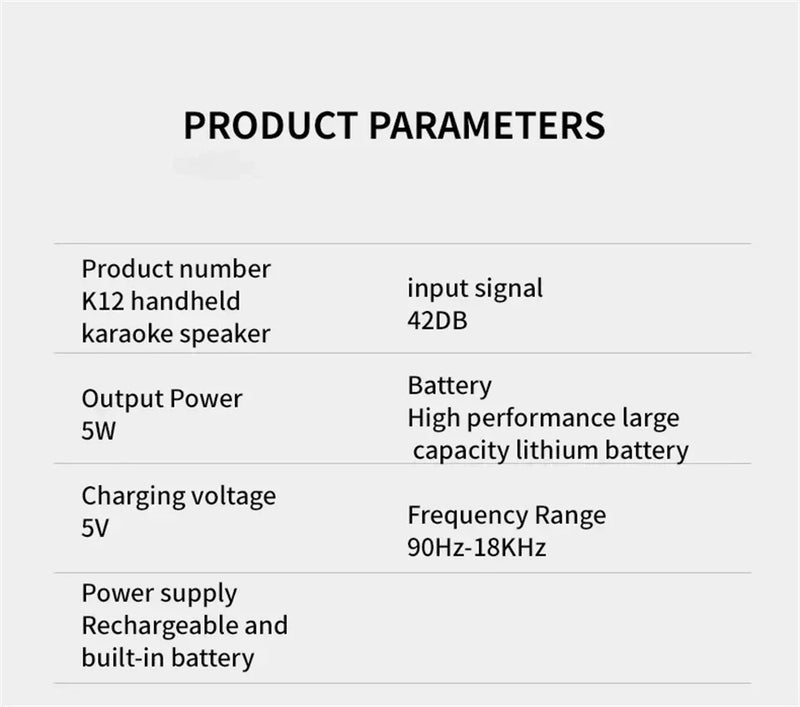 K12 bluetooth alto-falante portátil máquina de karaokê 5.3 sistema pa com 2 microfones sem fio casa família cantando presentes das crianças   5.0   7 avaliações   ౹   80 vendidos