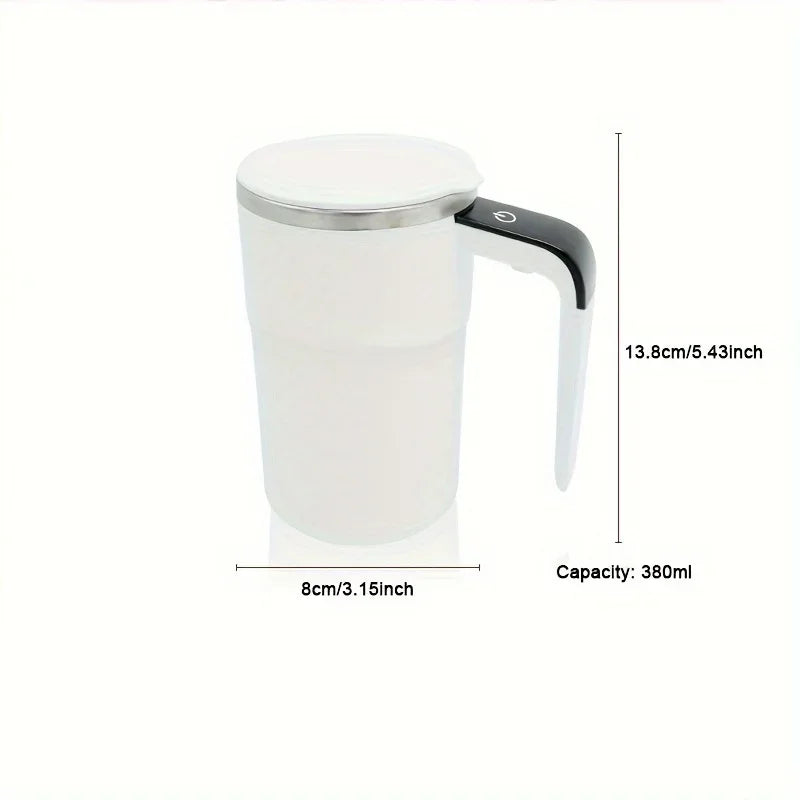 Caneca magnética com agitação automática, 380ml, com tela lcd, café, leite, suco, copo de mistura, recarregável por usb, copos térmicos inteligentes