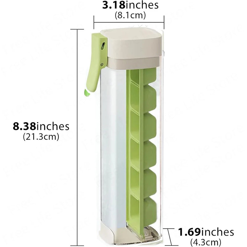 IMolde de cubo de gelo com prensa de uma mão, 6 grades, fabricante de gelo, caixa de plástico para fazer suco, beber uísque, coquetéis, ferramentas de bar byFree Life Store (4.9 | 5.000+ vendidos )