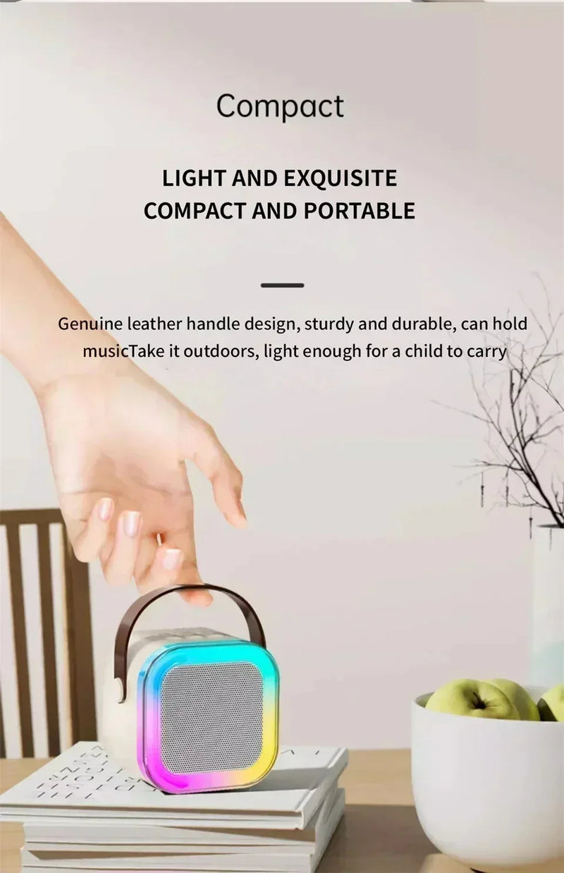 K12 bluetooth alto-falante portátil máquina de karaokê 5.3 sistema pa com 2 microfones sem fio casa família cantando presentes das crianças   5.0   7 avaliações   ౹   80 vendidos
