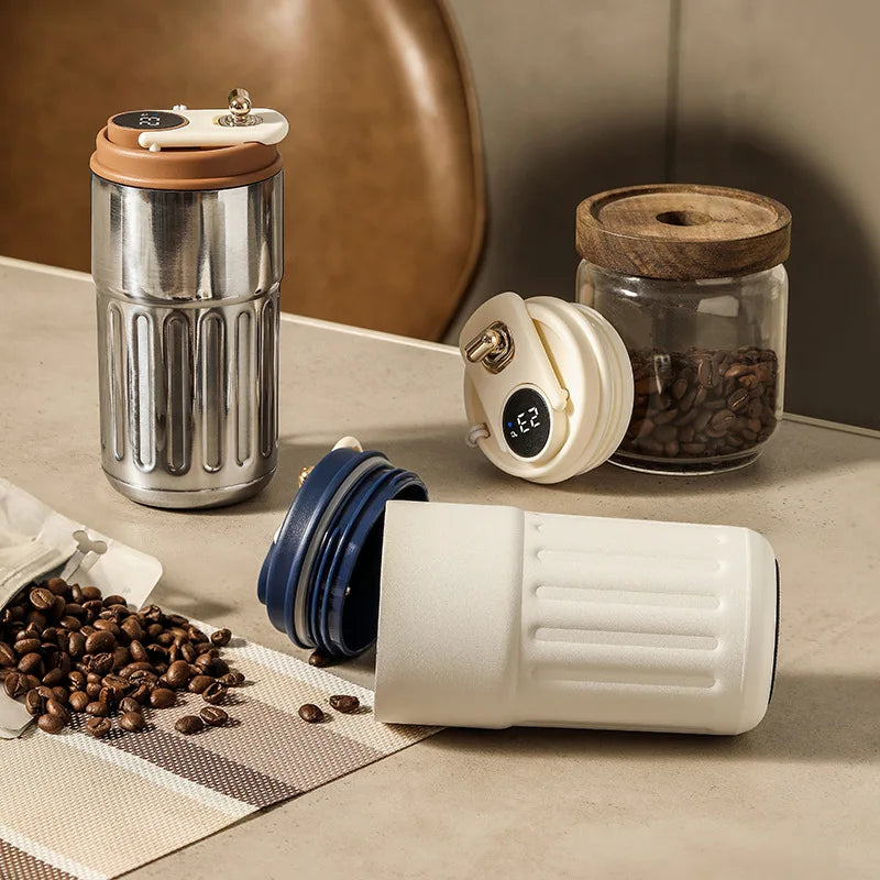 Garrafa térmica inteligente de água digital led temperatura xícara de café 316 copo de vácuo de aço inoxidável copo de escritório caneca portátil de negócios   4.5   50 avaliações   ౹   258 vendidos