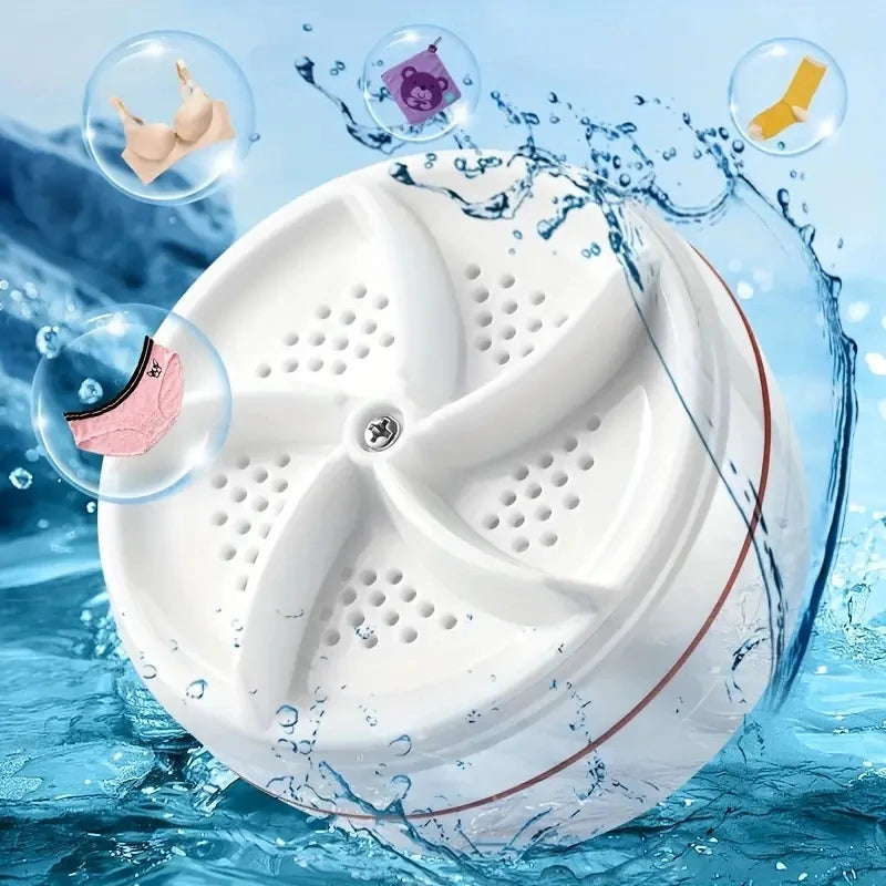 Mini lavadora ultra-sônica Turbo para roupas de bebê, lavadora portátil, alta potência, USB, roupa íntima, meias, negócios, viag   3.3   10 avaliações   ౹   33 vendidos