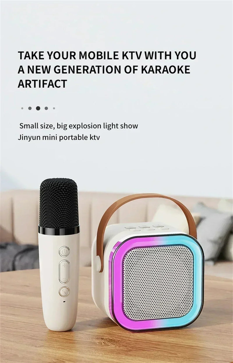 K12 bluetooth alto-falante portátil máquina de karaokê 5.3 sistema pa com 2 microfones sem fio casa família cantando presentes das crianças   5.0   7 avaliações   ౹   80 vendidos