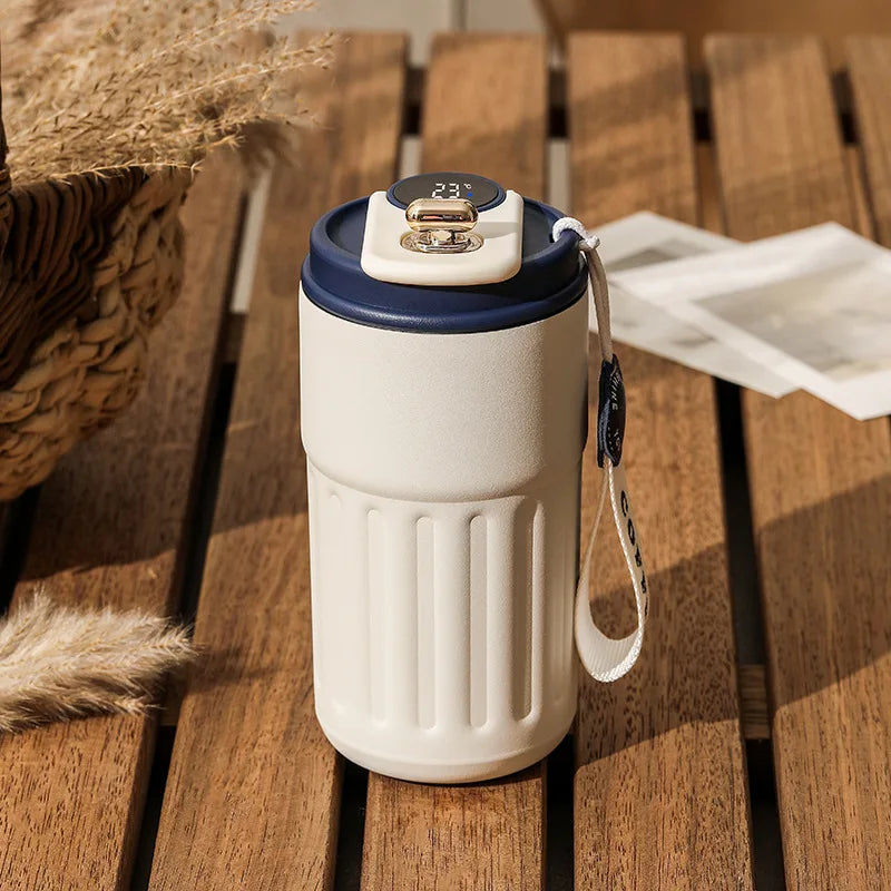 Garrafa térmica inteligente de água digital led temperatura xícara de café 316 copo de vácuo de aço inoxidável copo de escritório caneca portátil de negócios   4.5   50 avaliações   ౹   258 vendidos