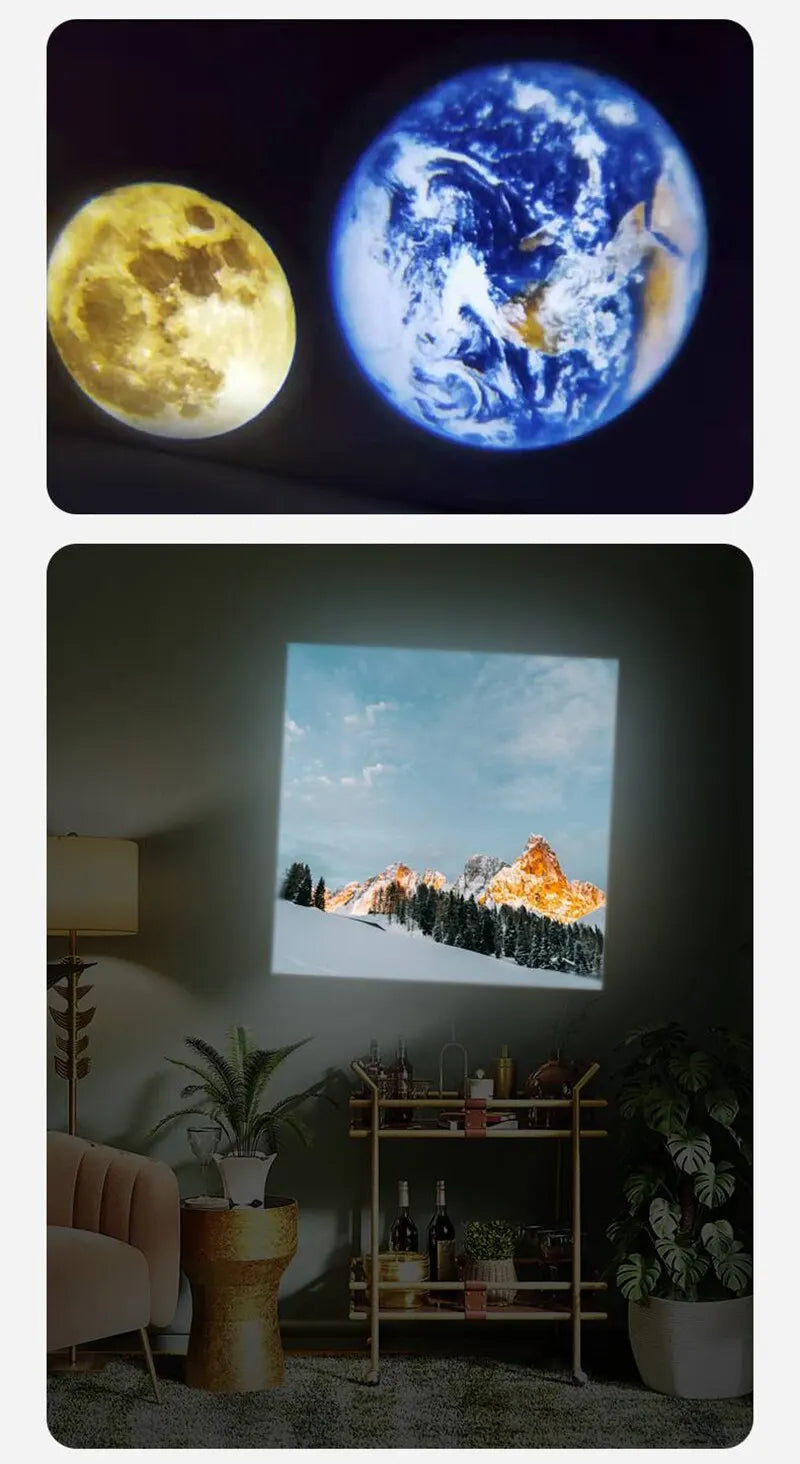 USB LED Luz Noturna Terra Lua Projetor Crianças Sono Planeta Projetor Fundo Atmosfera Decoração Kid Quarto Decoração   4.9   168 avaliações   ౹   700+ vendas