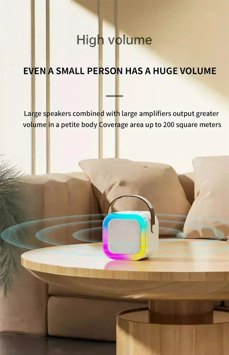 K12 bluetooth alto-falante portátil máquina de karaokê 5.3 sistema pa com 2 microfones sem fio casa família cantando presentes das crianças   5.0   7 avaliações   ౹   80 vendidos