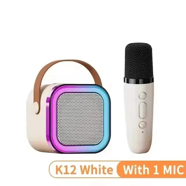 K12 bluetooth alto-falante portátil máquina de karaokê 5.3 sistema pa com 2 microfones sem fio casa família cantando presentes das crianças   5.0   7 avaliações   ౹   80 vendidos