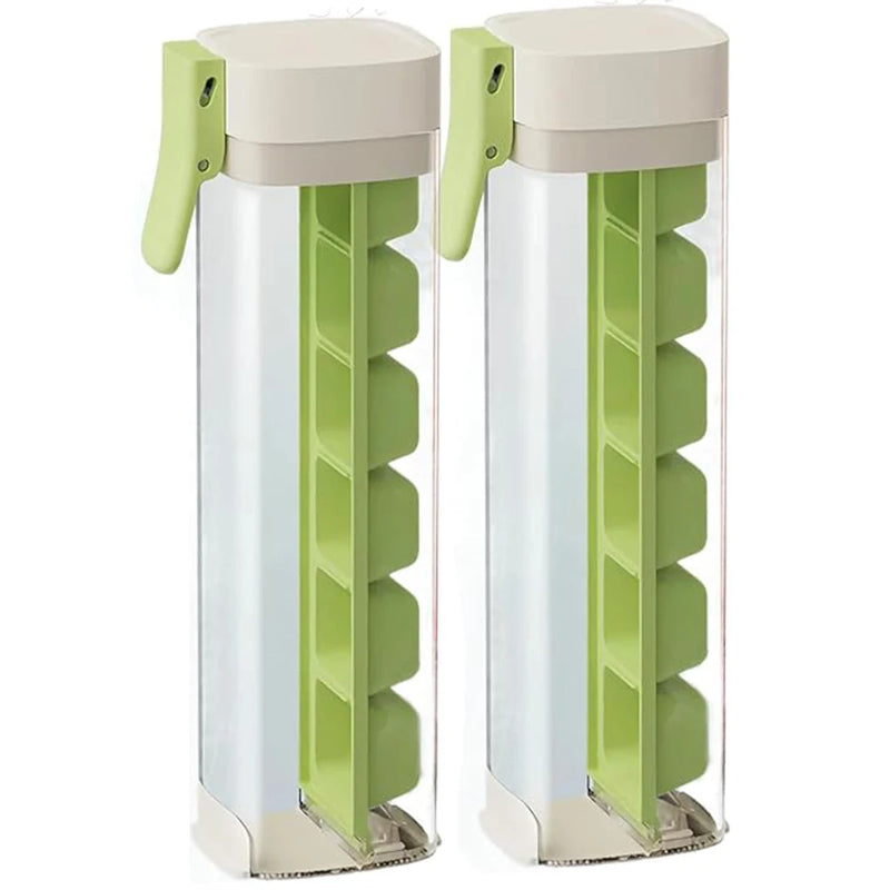 IMolde de cubo de gelo com prensa de uma mão, 6 grades, fabricante de gelo, caixa de plástico para fazer suco, beber uísque, coquetéis, ferramentas de bar byFree Life Store (4.9 | 5.000+ vendidos )