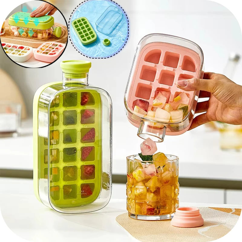 Máquina de gelo artesanal, molde de gelo em forma de gelo com tampa, bandeja de gelo sem derramamento para freezer, baldes de gelo, acessórios de cozinha   5.0   4 avaliações   ౹   32 vendidos