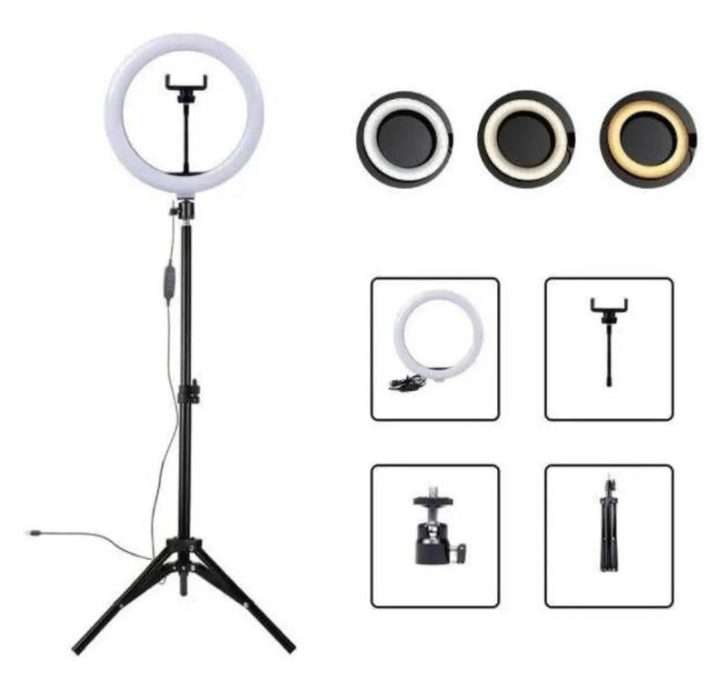 DAFUSHOP Light Ring Light 26cm 10 Inch Led Illuminator + Tripod 2M Professional Professional Photos Lighting FAST SHIP                      30 avaliações   ౹   195 vendidos